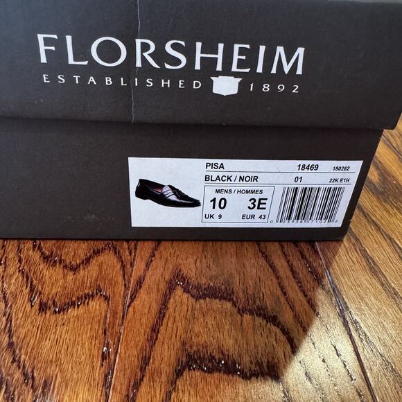 NEW Florsheim Pisa Leather Crocodile Print Moc Toe Tassel Loafer Men's 10 EEE 3E - Picture 2 of 16